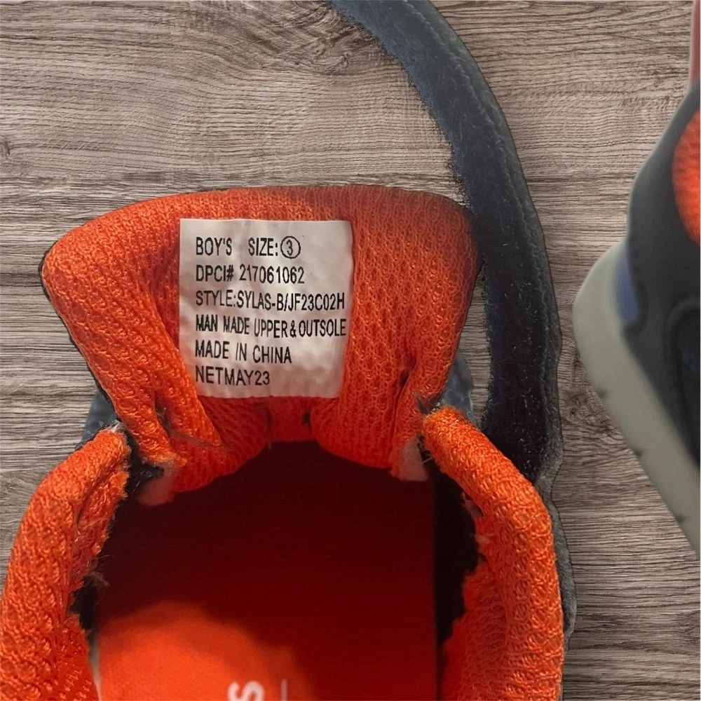 Carter's Blue and Orange Sneakers with Elastic Laces